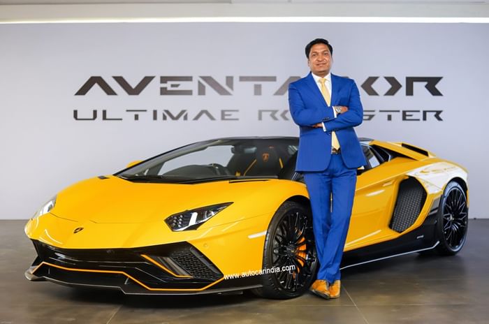 Sharad Agarwal, Head, Lamborghini India for the Aventador LP 780-4 Ultimae Roadster launch